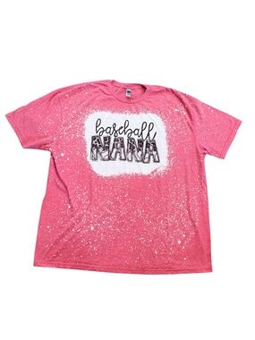 Womens T shirt with baseball NANA on front with beach splatters Size 3XL